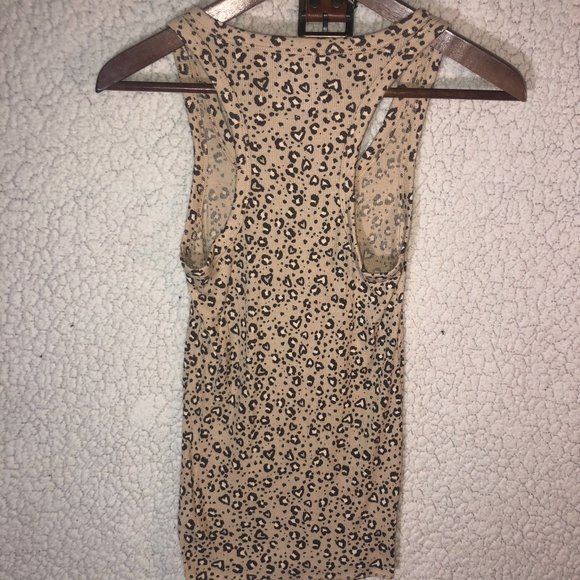 Aerie Cheetah Tan Tank Top Size Small - Picture 2 of 3